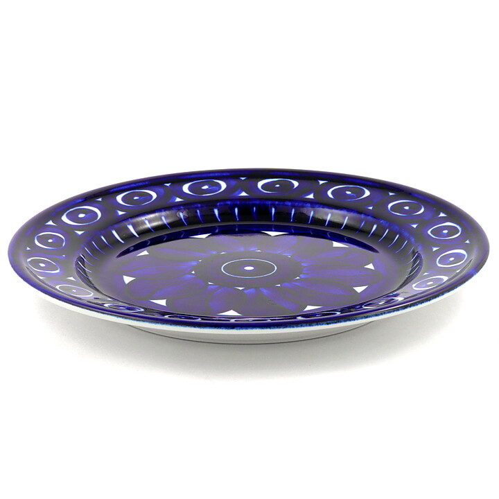 Ulla Procopé (Valencia 1960) Plate with Dark Blue Decor  [Sample Images] 18 cm 