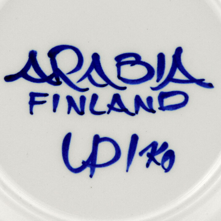 Ulla Procopé (Valencia 1960) Plate with Dark Blue Decor  [Sample Images] 18 cm 