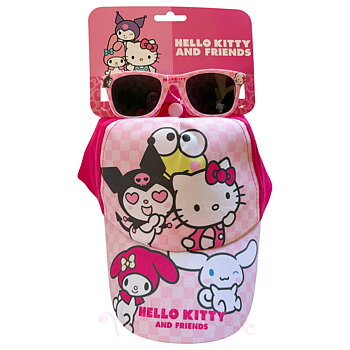Hello Kitty and Friends Solglasögon och Keps - Set för Barn 3 år - 8 år