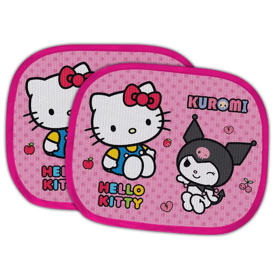 Hello Kitty och Kuromi Solskydd för Bilfönster - Set med 2 st