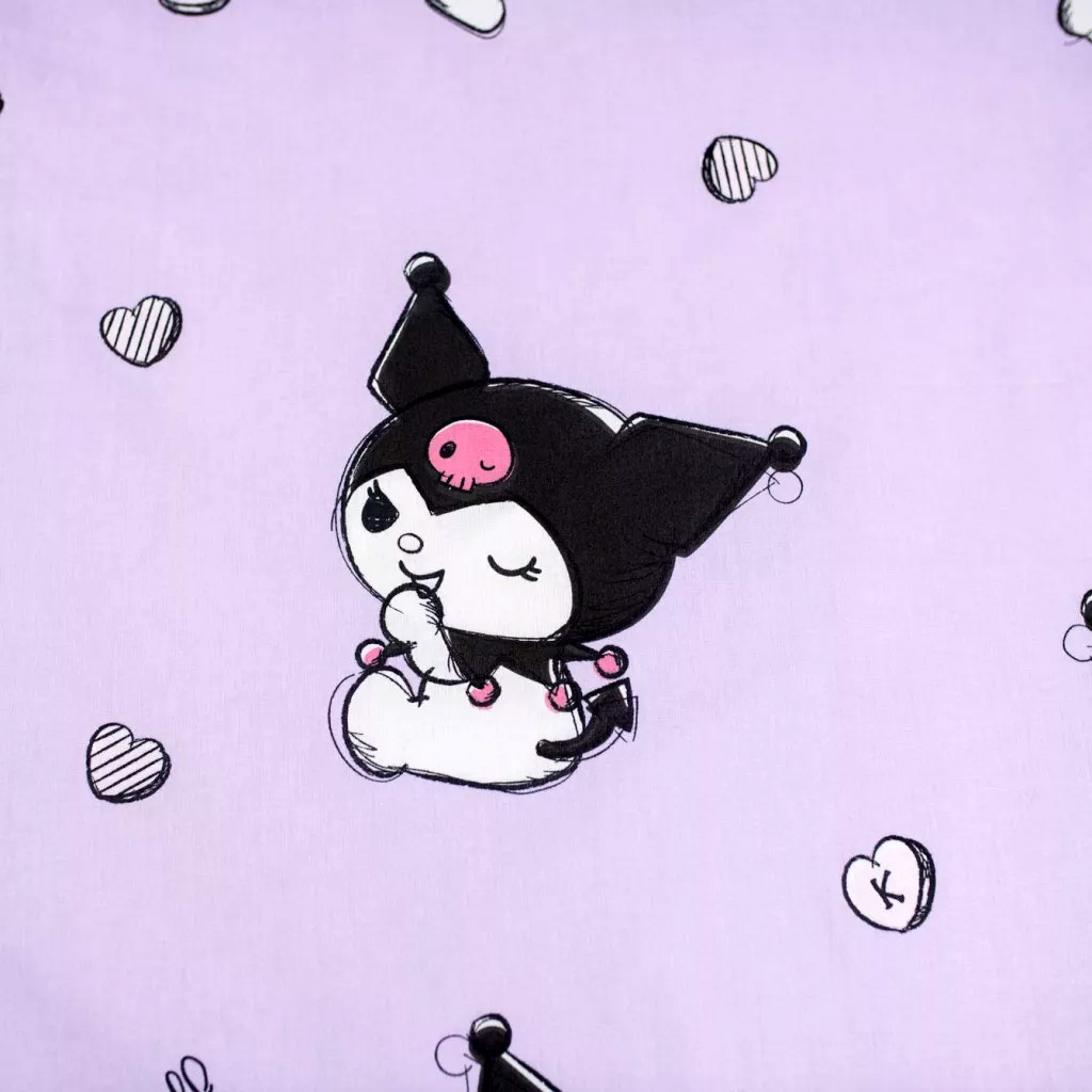 Kuromi Bäddset i Rosa och Lila - Påslakan och Örngott 140 x 200 cm - Vändbart - 4