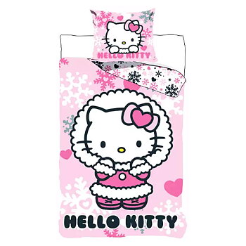 Hello Kitty Cozy Bäddset - Påslakan och Örngott 140 x 200 cm - Vändbart