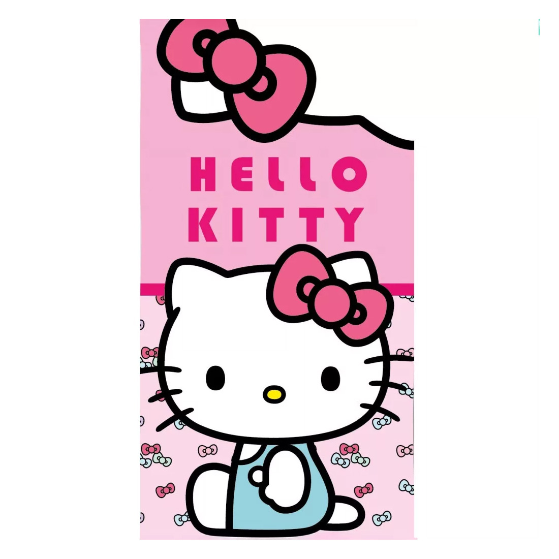Hello Kitty Badhandduk i Rosa -  70 x 140 cm