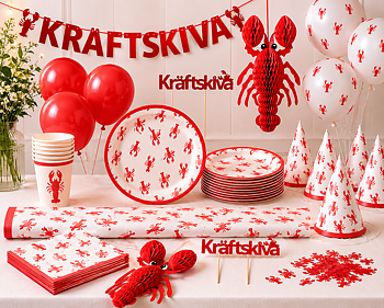 Kräftskiva Dekoration, Paket Elegant