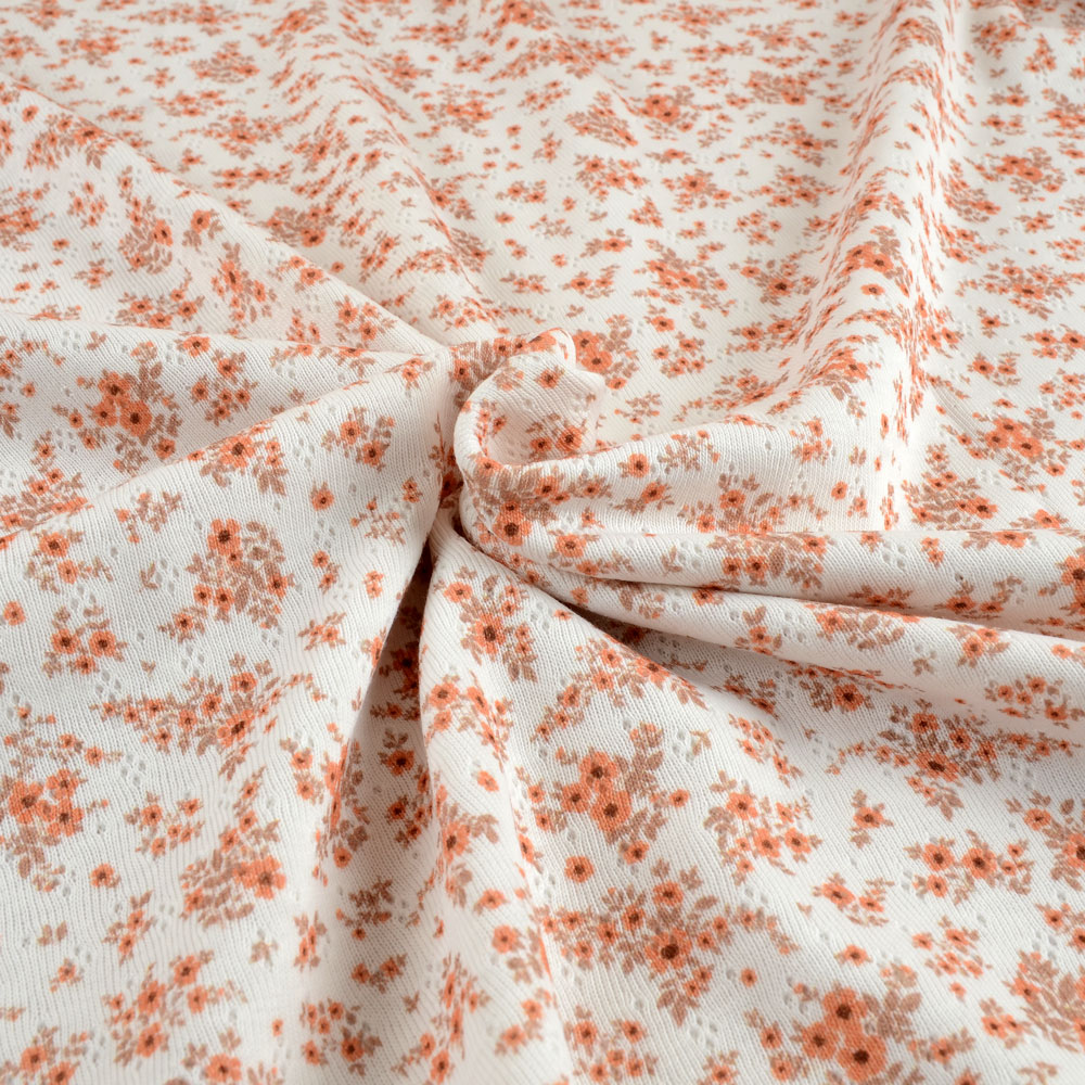 RUSTY FLORALS - POINTELLE JERSEY