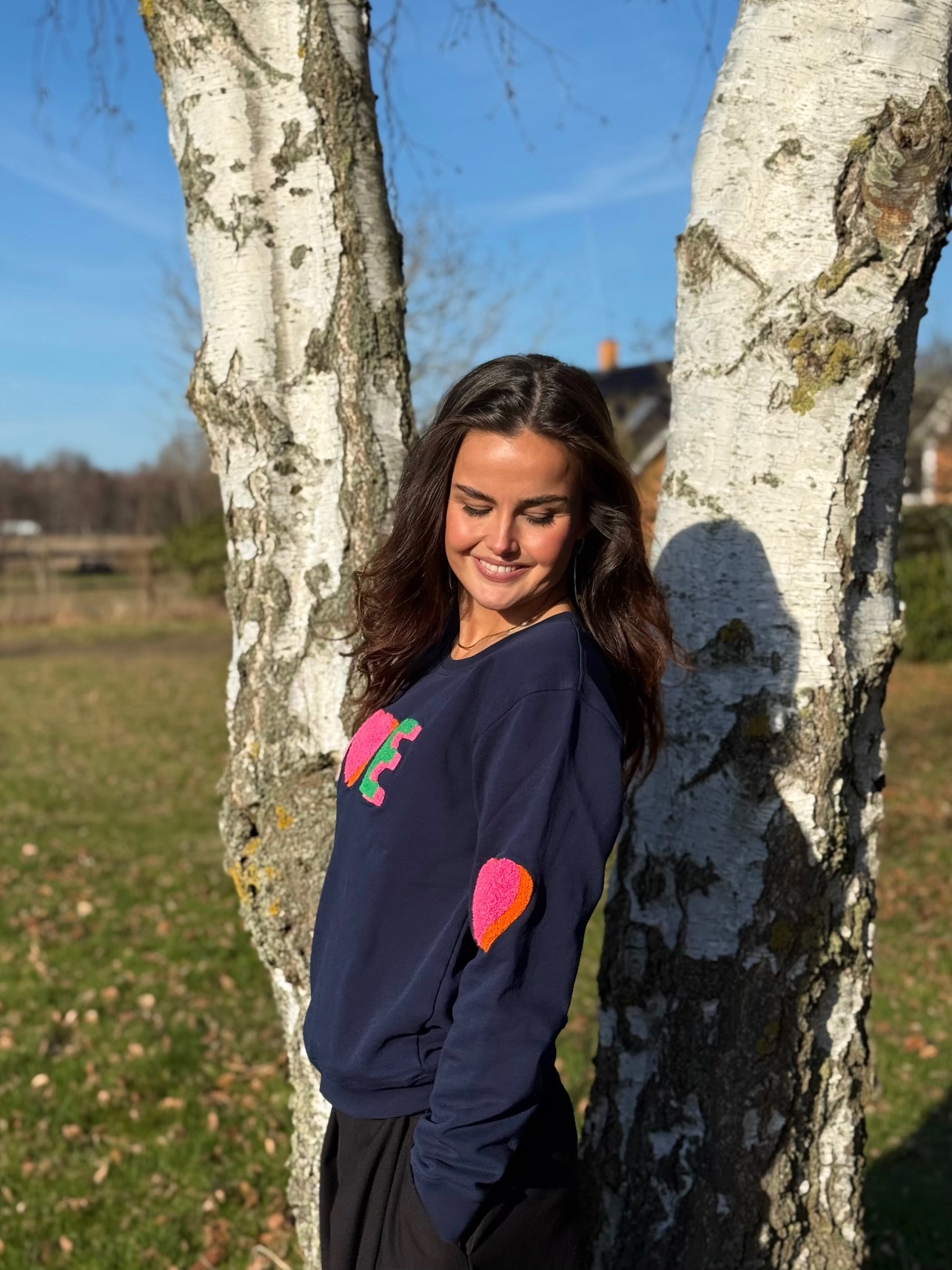Is-LOVE multi NAVY sweat shirt - 3