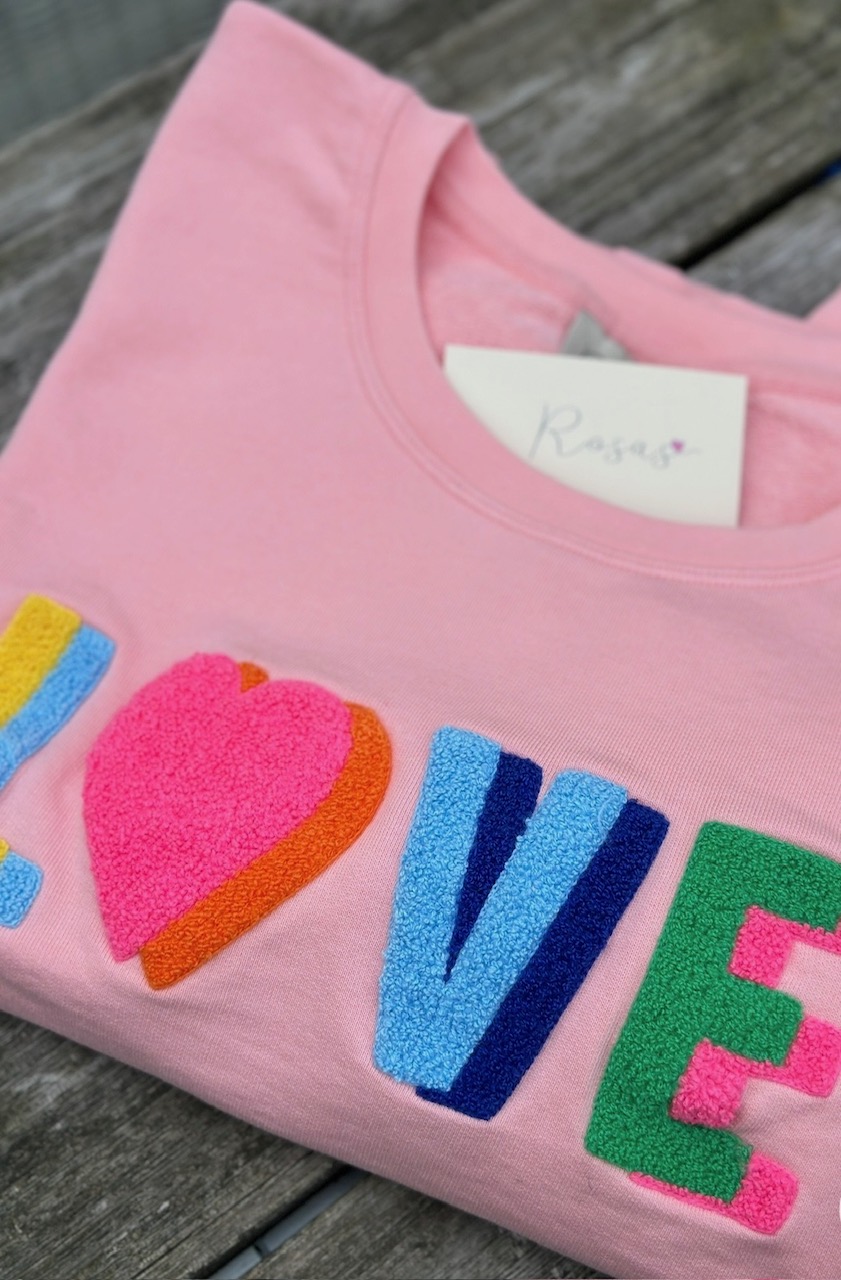 Is-LOVE multi rose-pink sweat shirt - 3