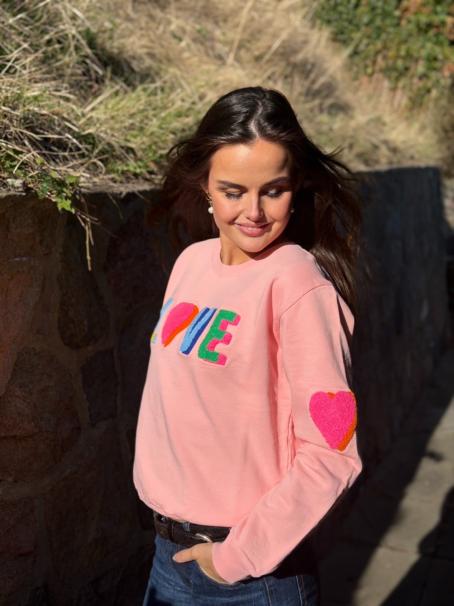 Is-LOVE multi rose-pink sweat shirt - 4
