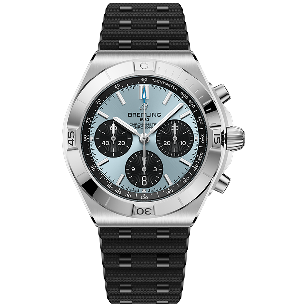 PB0158101C1S1 Breitling Chronomat B01 42 isblå med gummiband