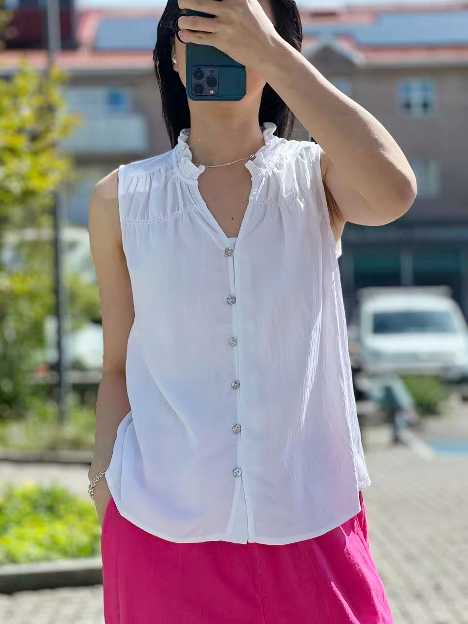 FREE/QUENT Esally Blouse White - 2