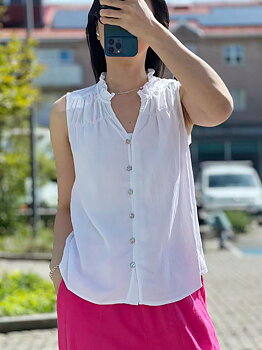 FREE/QUENT Esally Blouse White