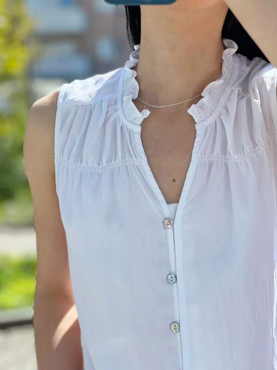 FREE/QUENT Esally Blouse White - 4
