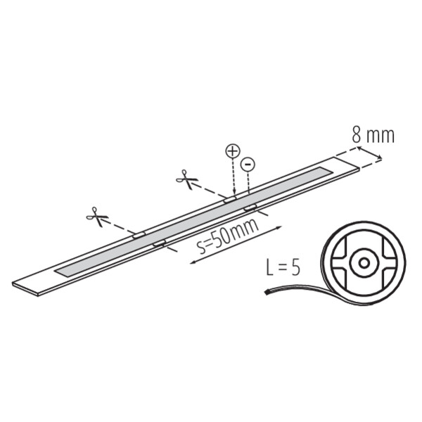 KANLUX LED List LCOB 3W/m 24V IP00/IP65 3000K/4000K/6500K - 5