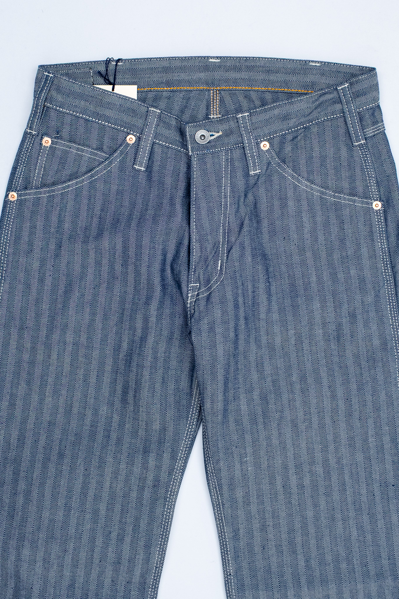 Iron Heart - IH-830-IND 10.5oz Herringbone Painter’s Pants Indigo - 4
