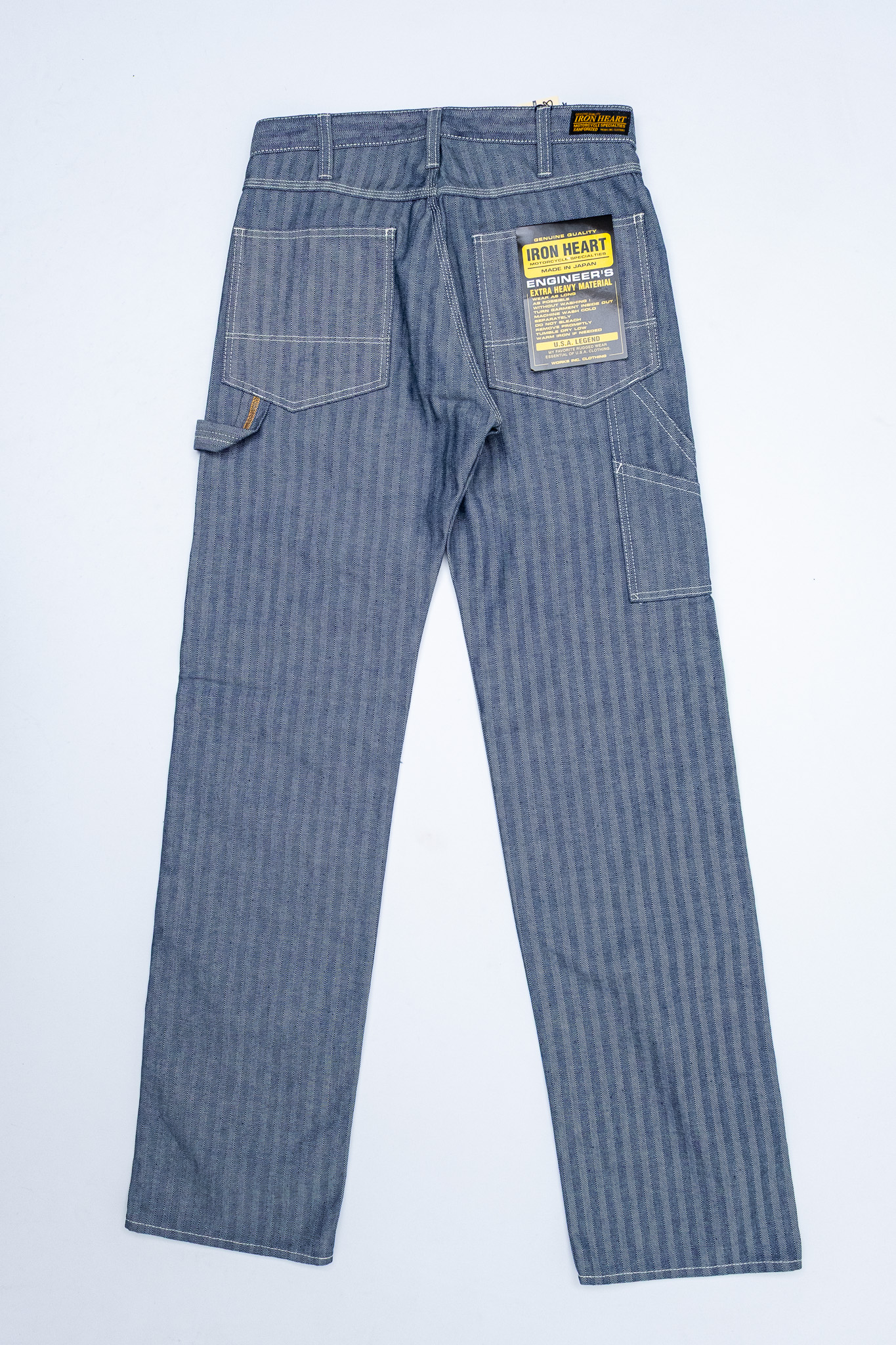 Iron Heart - IH-830-IND 10.5oz Herringbone Painter’s Pants Indigo - 3