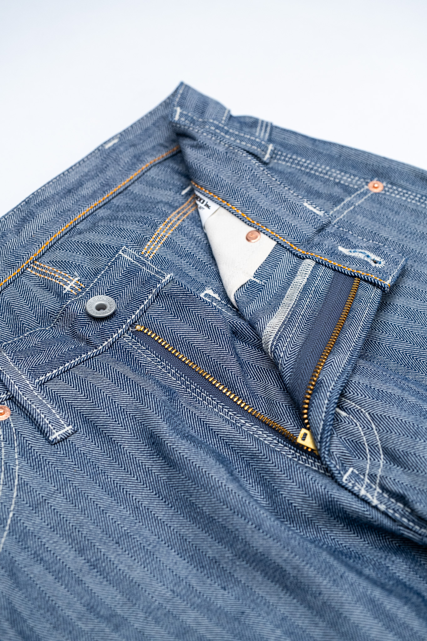 Iron Heart - IH-830-IND 10.5oz Herringbone Painter’s Pants Indigo - 7