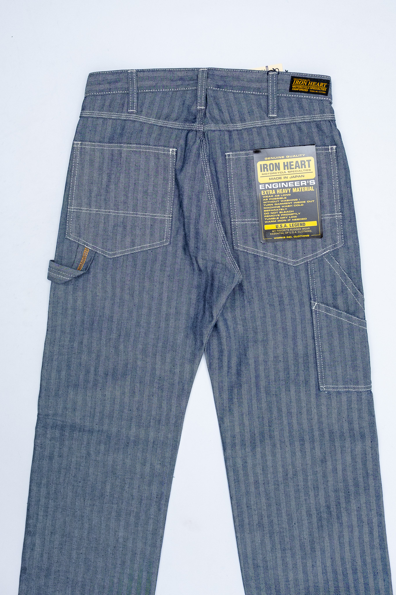 Iron Heart - IH-830-IND 10.5oz Herringbone Painter’s Pants Indigo - 8