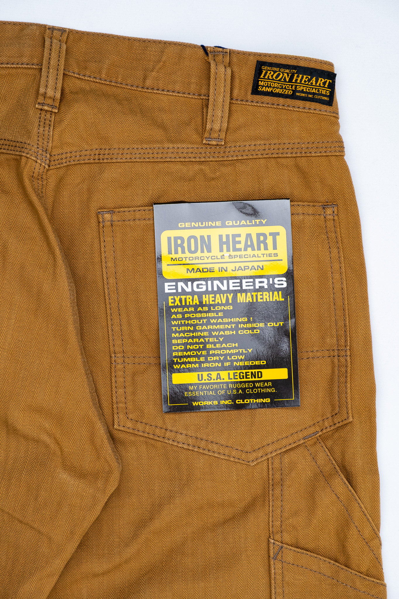 Iron Heart - IH-831-BRN 10.5oz Herringbone Painter’s Pants Brown - 9