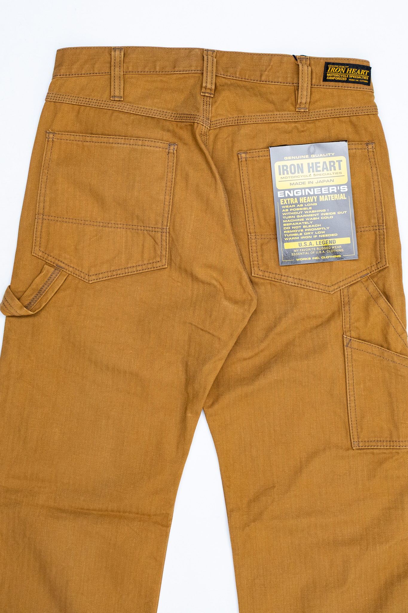 Iron Heart - IH-831-BRN 10.5oz Herringbone Painter’s Pants Brown - 8