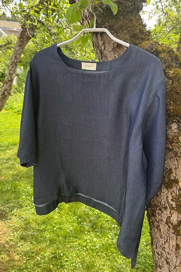 Movesgood - Boo Lyon Blouse Dark Denim Blue - 2