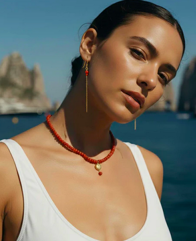 Sol Red Drop örhänge