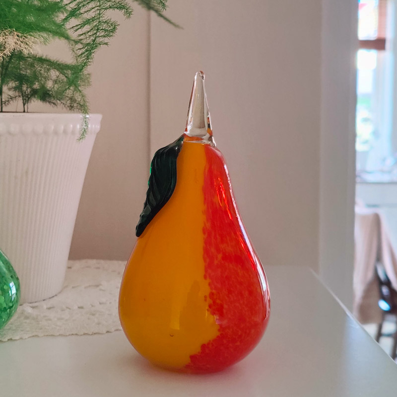 Gul/Orange päron i glas