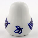 Gunvor Olin-Grönqvist (Köökki 1960) Rounded Shaker with Hand-Painted Blue Flower Decor 6 cm