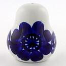 Gunvor Olin-Grönqvist (Köökki 1960) Rounded Shaker with Hand-Painted Blue Flower Decor 6 cm
