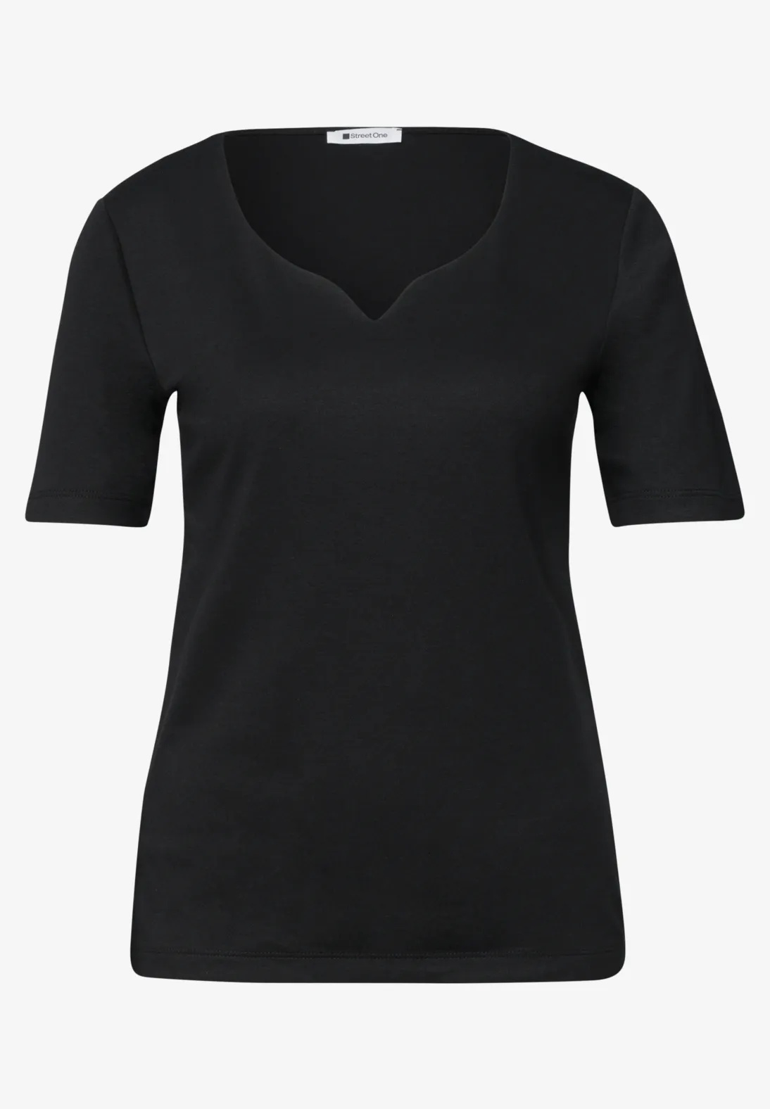 QR Heart Neck Ada 1/2 Sleeve - Black - Street One - 4