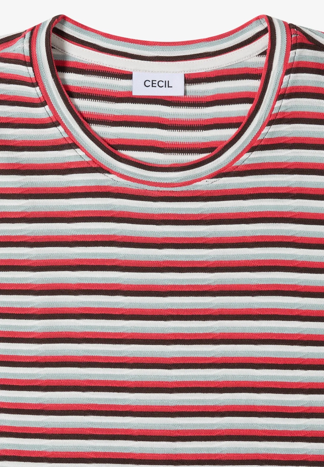 Structured Stripe Shirt - Brown Cacao - Cecil - 5