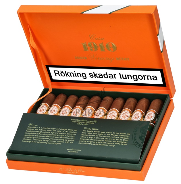 Casa 1910 Cavalry Edition As De Oro Toro Cigarrlåda 10-pack