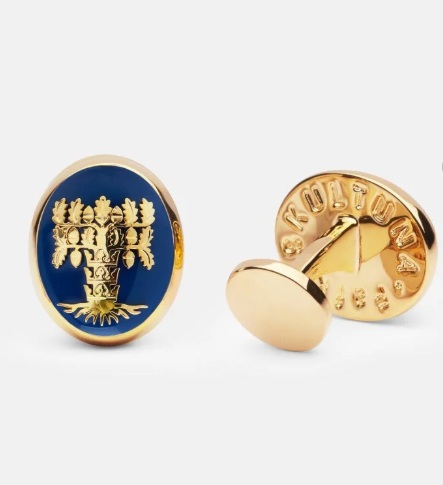 Skultuna kalvosinnappi Maisema Blekinge kulta/sininen - 6