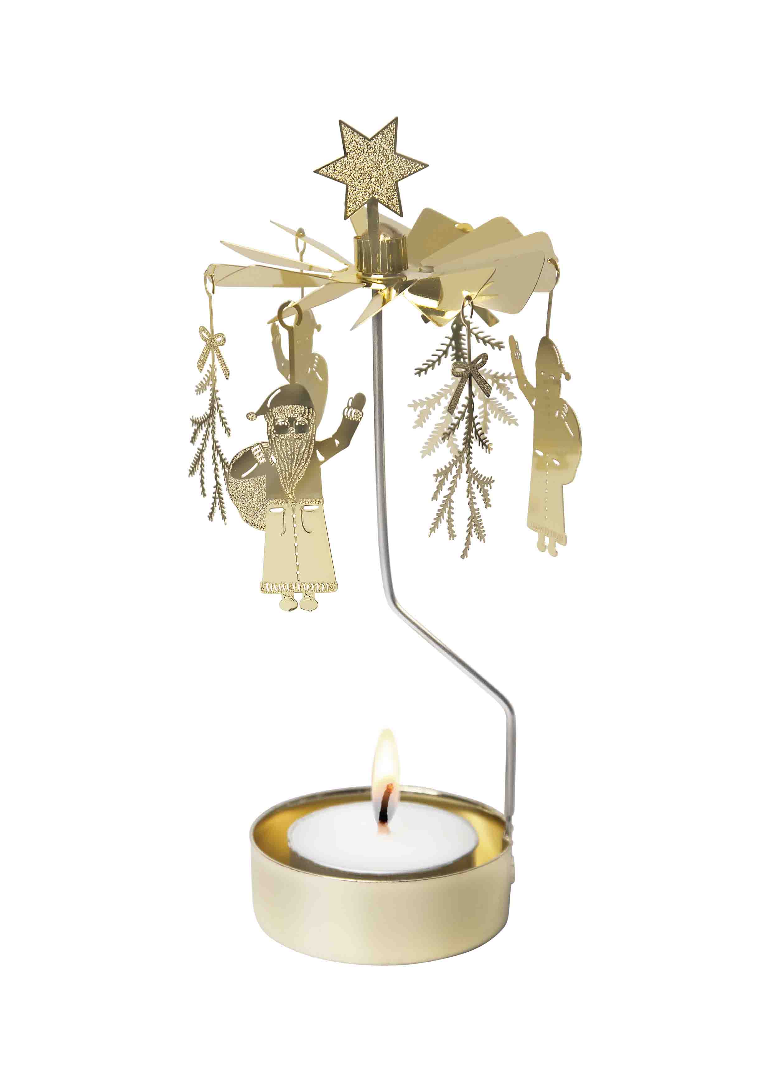 TEALIGHT SPINNER CLAUS