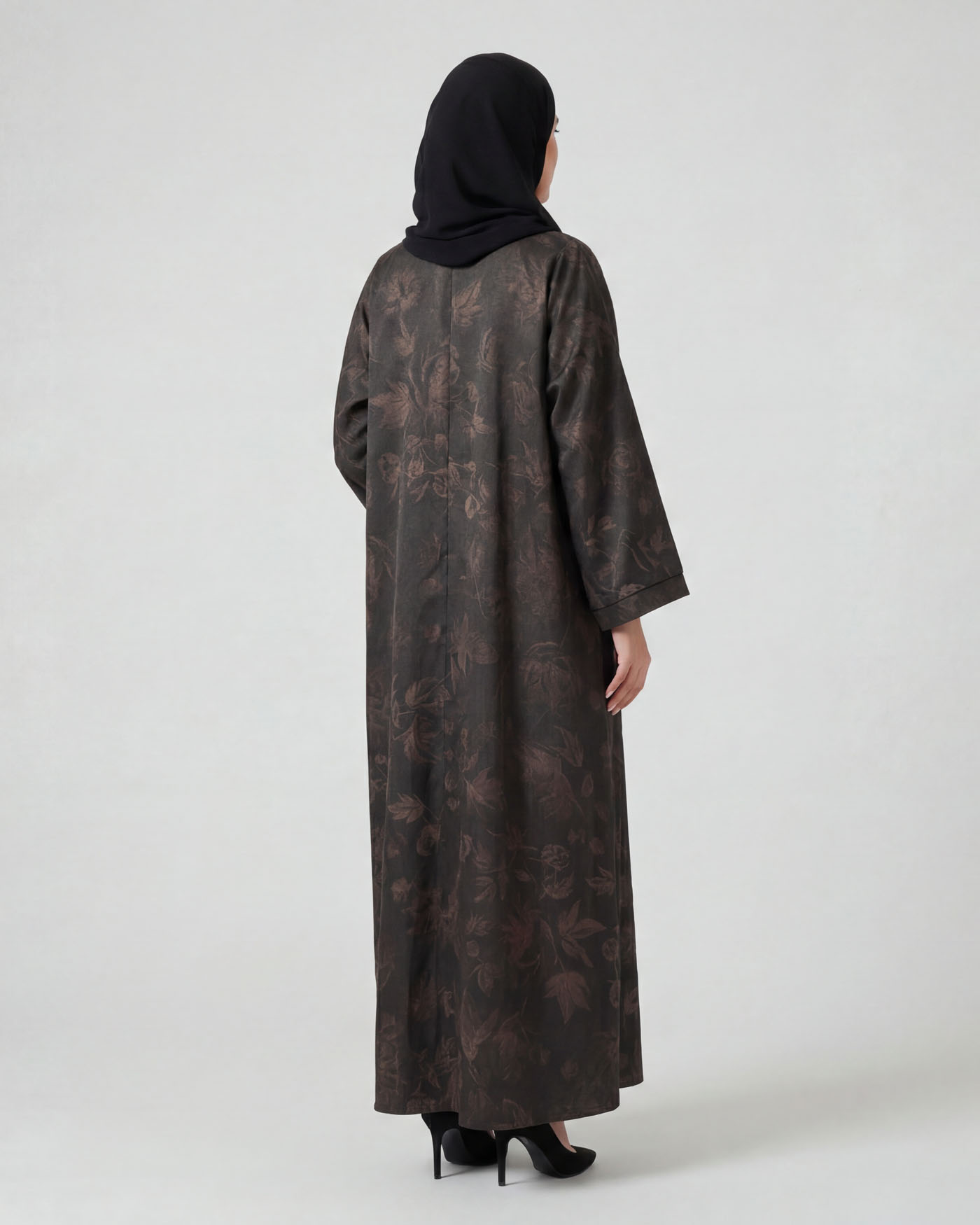 Open Abaya - Brown - 4