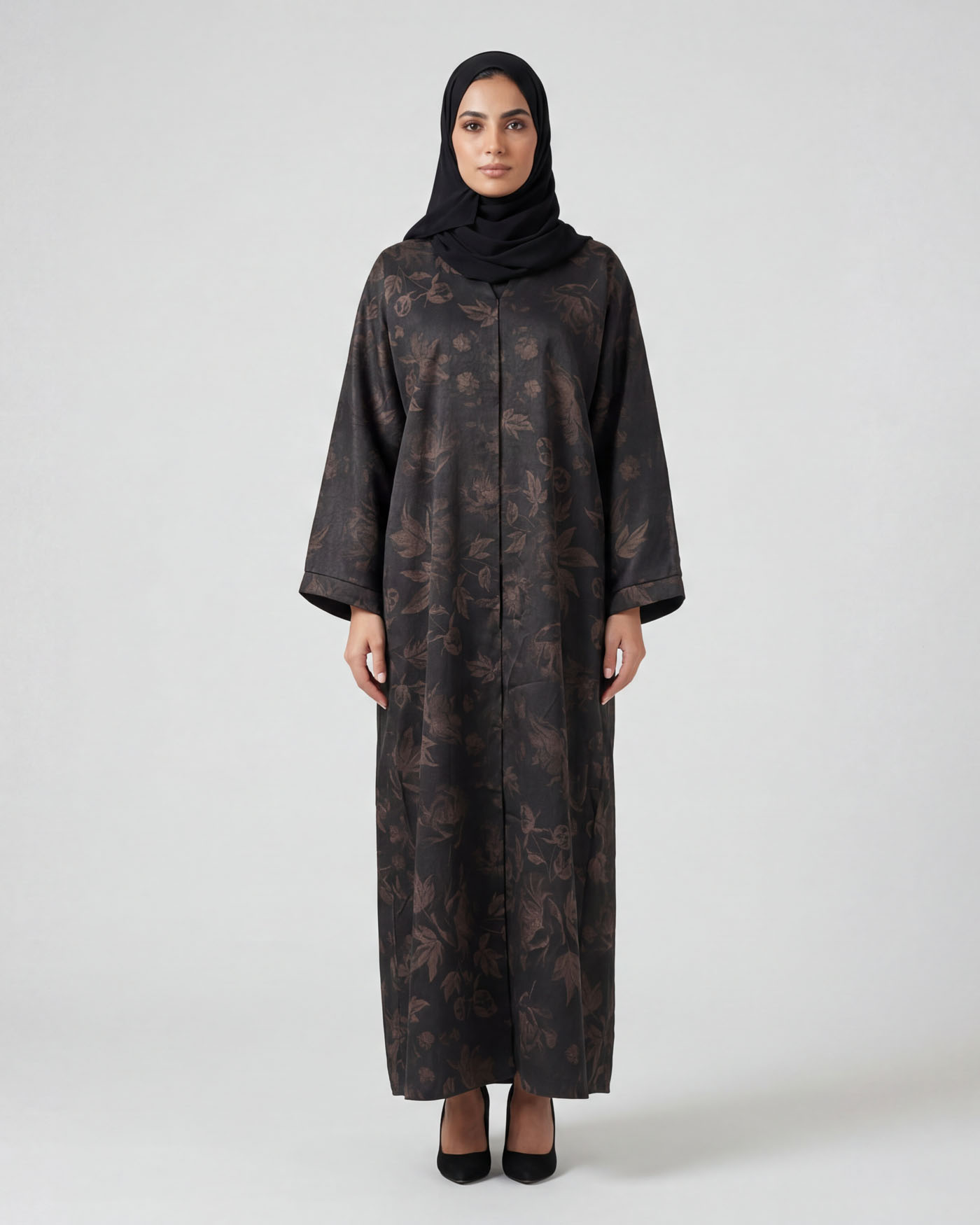 Open Abaya - Brown