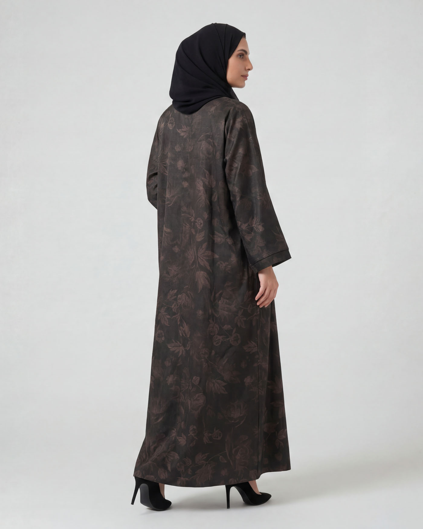 Open Abaya - Brown - 3