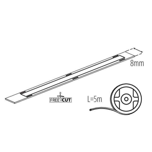 KANLUX FREE CUT LED List LCOB 12W/m 12V IP00/IP65 3000K/4000K/6500K - 5
