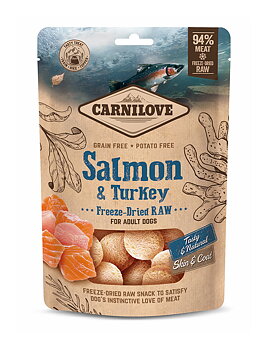 Carnilove Raw Pakastekuivattu Koiran Herkku - Lohi ja kalkkuna 60 g
