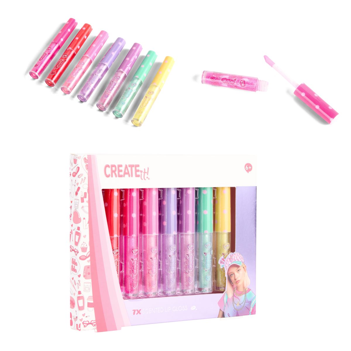 Create It! Lipgloss med Glitter & Doft, 7-pack - 4
