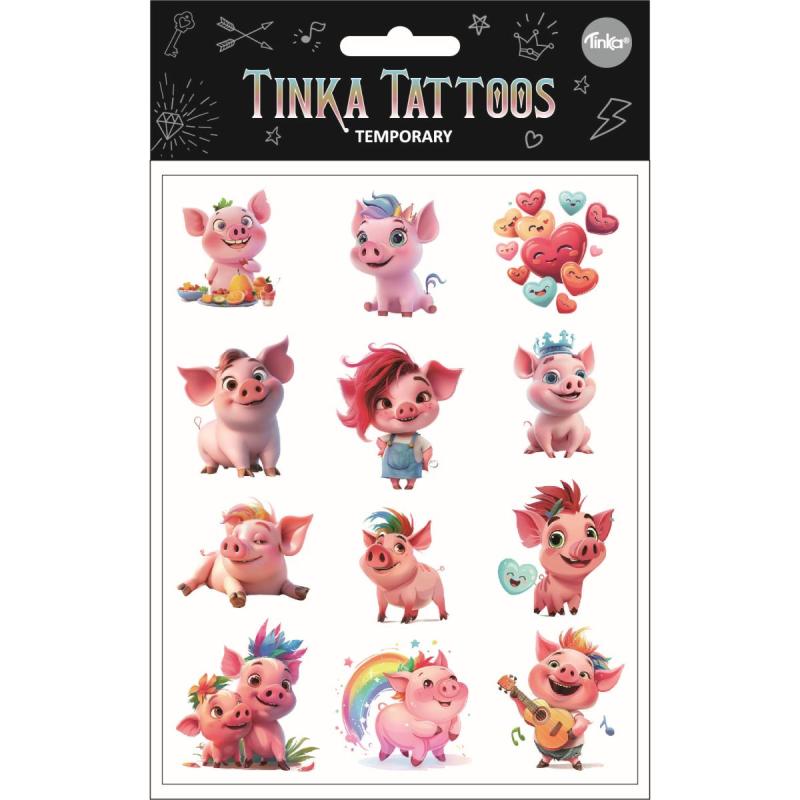 Tatuering Söta Grisar - Tinka