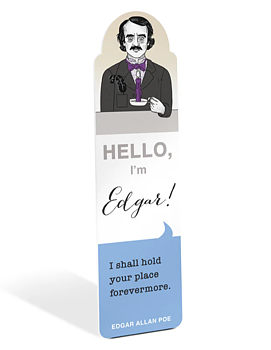 Knock Knock : Edgar Allan Poe Hello, I'm Edgar! - Bokmärke Literary Host