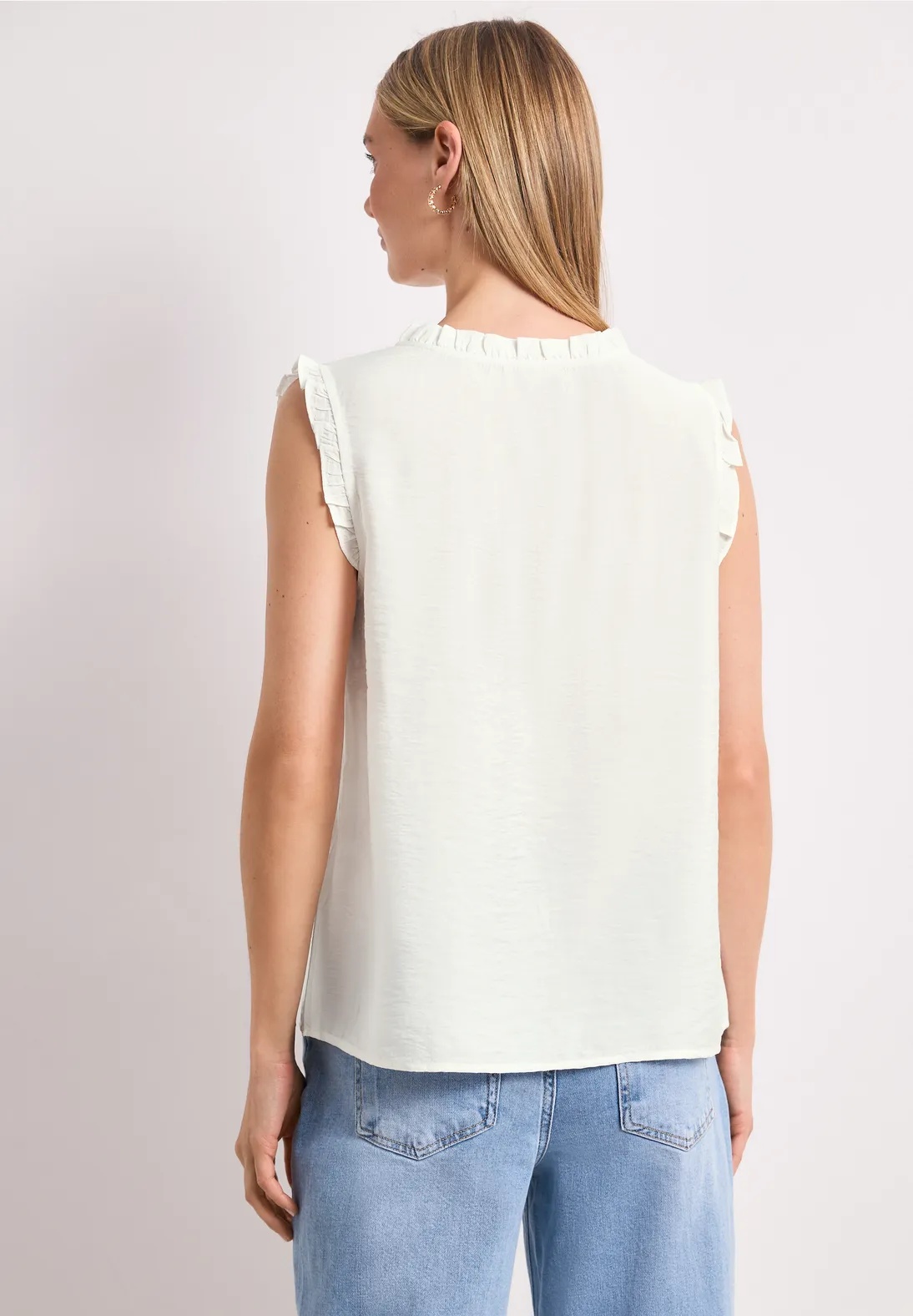 EOS Solid Top With Frills - Offwhite - Street One - 4