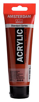 Akrylfärg Amsterdam 120 ml - 411 Burnt Sienna 