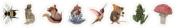 Tale & Ivy : Sticker Roll  - Ask med 160 stickers på rulle