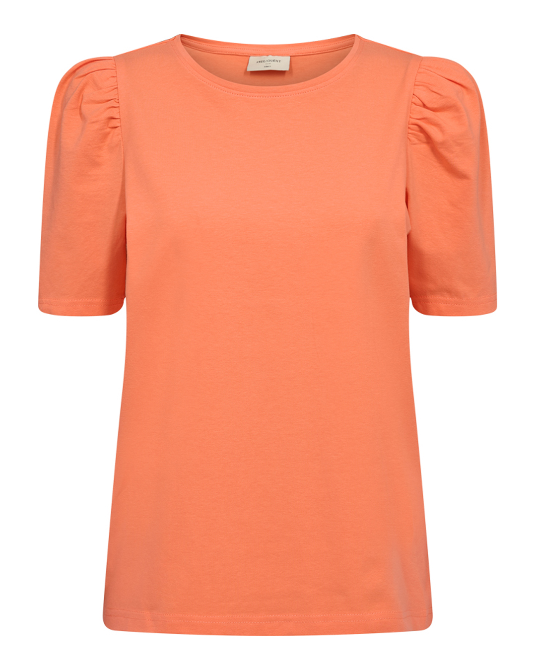 Topp Fenja kort puffärm orange