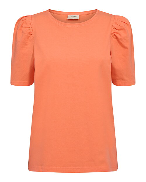 Topp Fenja kort puffärm orange