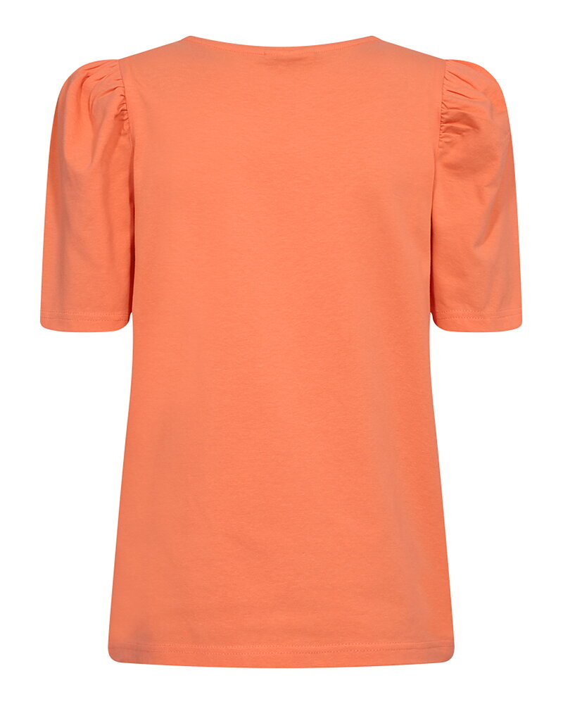 Topp Fenja kort puffärm orange
