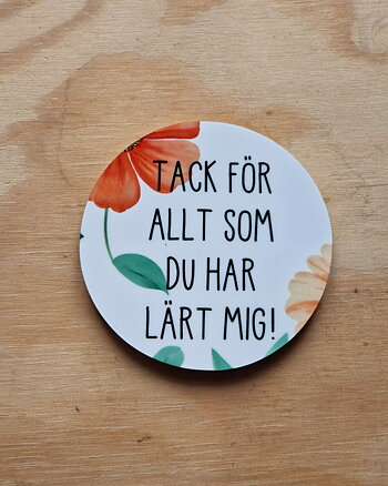 Tack Röd Text Magneter - Gamla stans kreativa