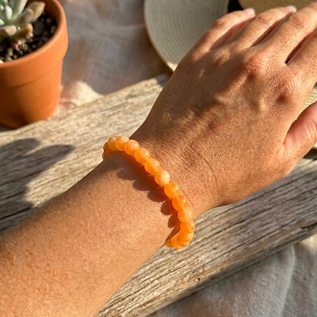 Armband orange pärlor /styck