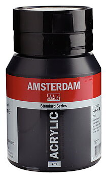 Akrylfärg Amsterdam 500 ml - 702 Lamp Black 
